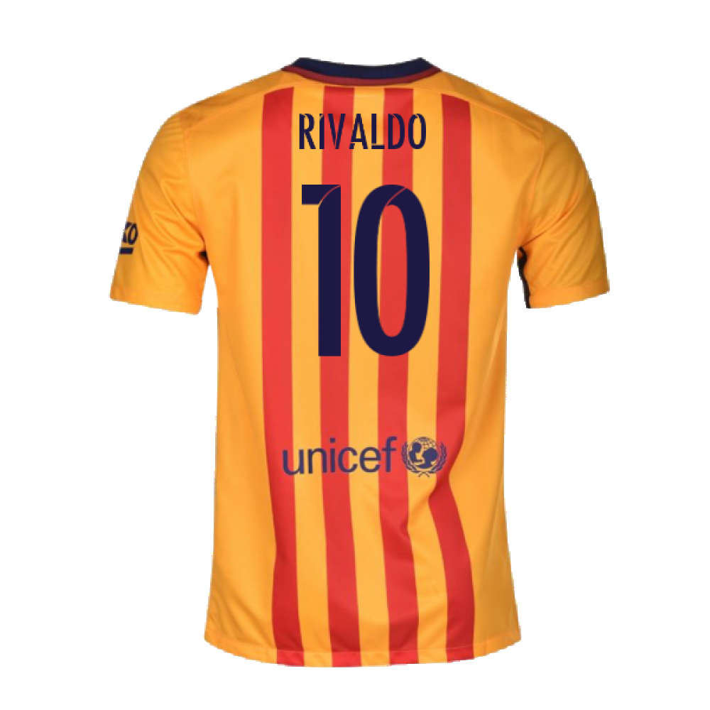 Barcelona 2015-16 Away Shirt (2XL) (Good) (Rivaldo 10)_1
