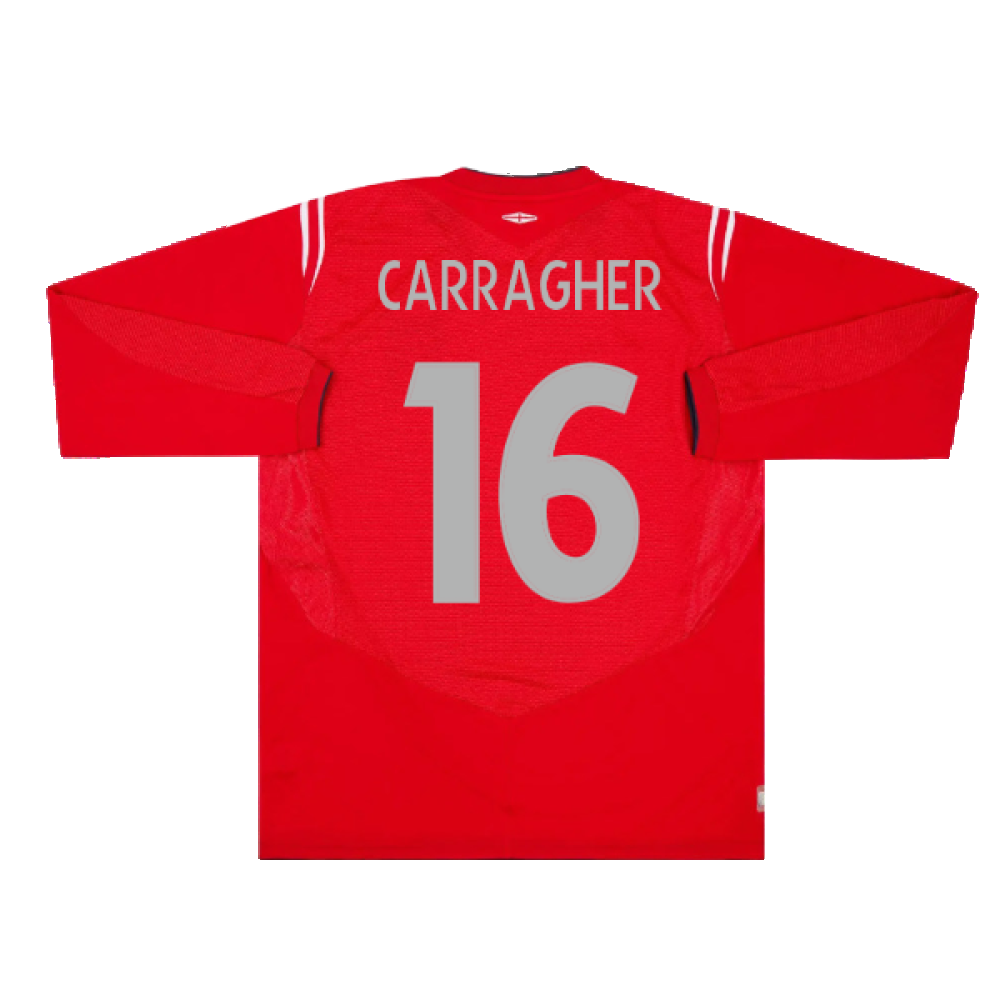 England 2004-06 Long Sleeve Away Shirt (L) (Excellent) (Carragher 16)_1