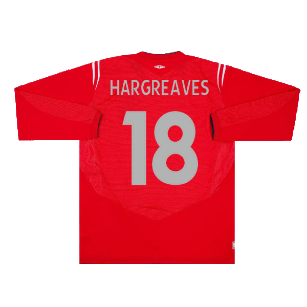 England 2004-06 Long Sleeve Away Shirt (L) (Excellent) (Hargreaves 18)_1