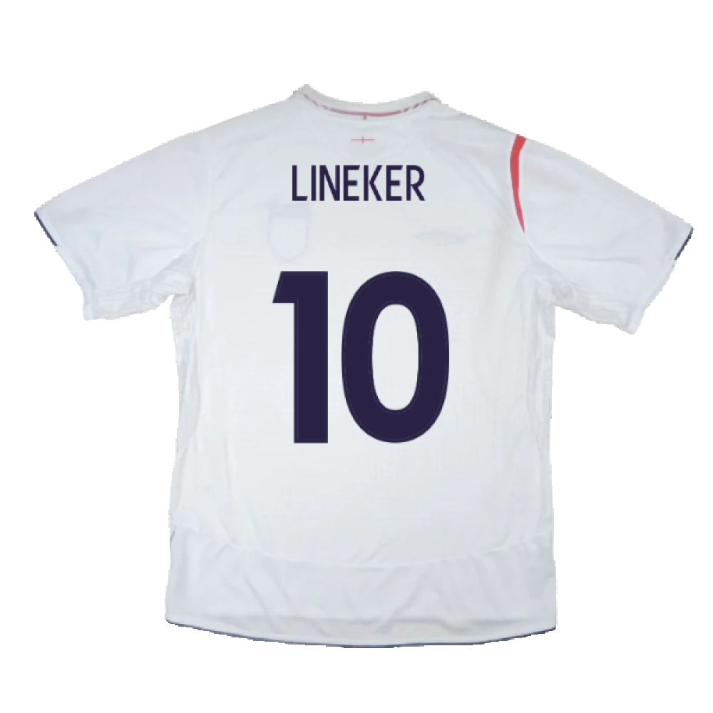England 2005-2007 Home Shirt (XL) (Good) (LINEKER 10)_1