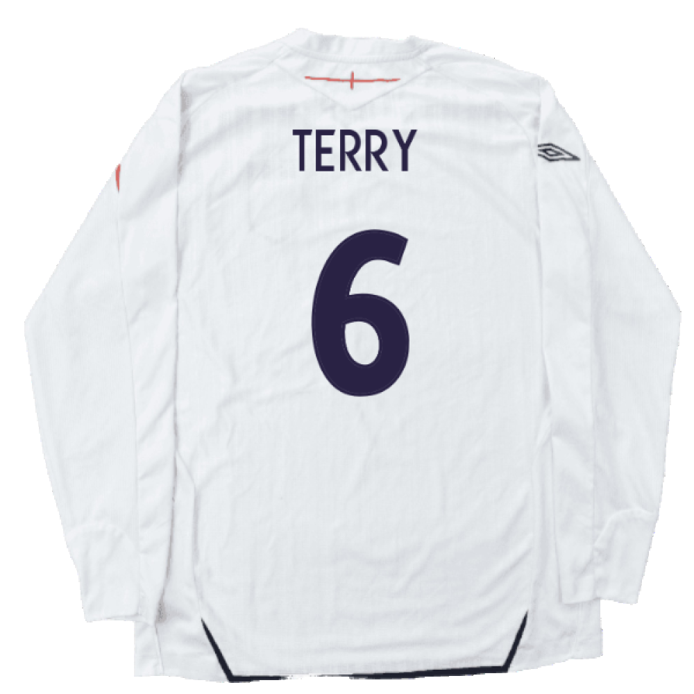 England 2007-09 Home Long Sleeved Shirt (L) (Mint) (TERRY 6)_1