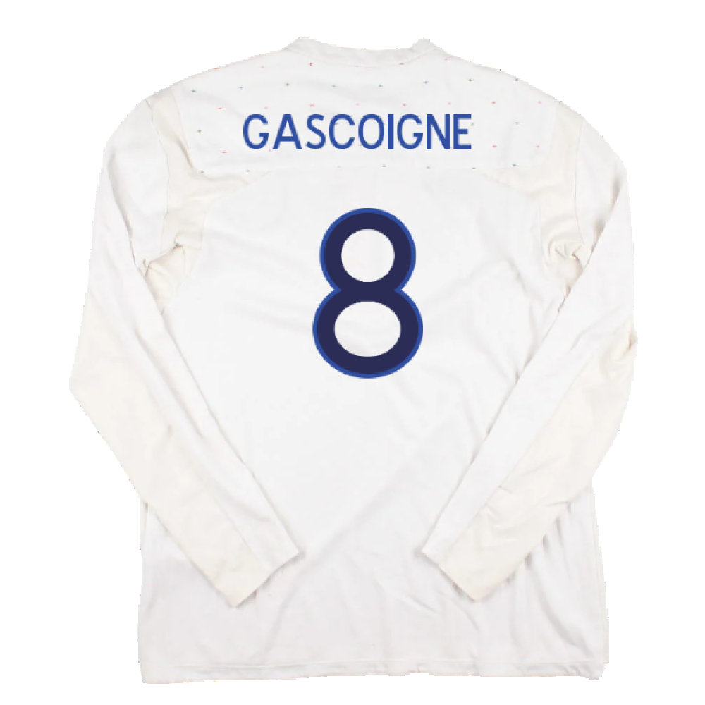 England 2010-12 Long Sleeve Home Shirt (L) (Excellent) (Gascoigne 8)_1