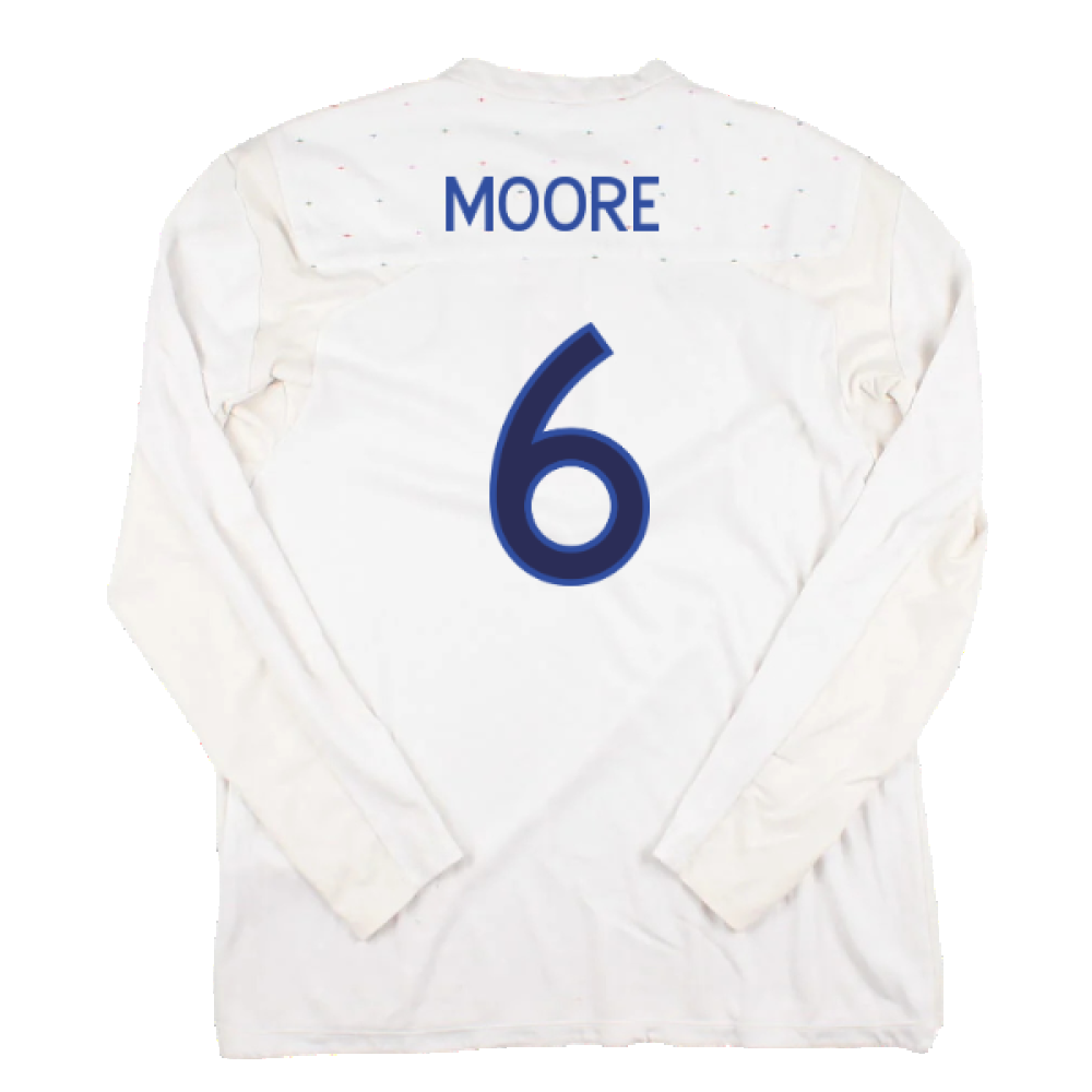 England 2010-12 Long Sleeve Home Shirt (L) (Excellent) (Moore 6)_1