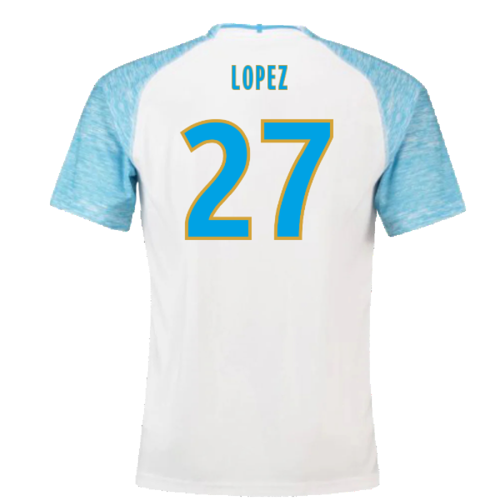 Marseille 2018-19 Home Shirt (XS) (Very Good) (Lopez 27)_1