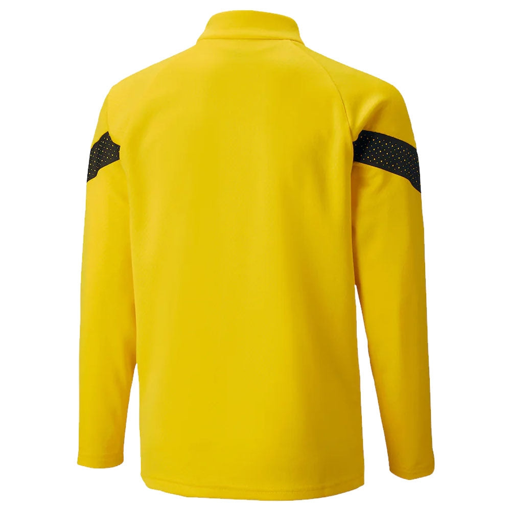 2022-2023 Borussia Dortmund Half Zip Top (Yellow) - Kids_1