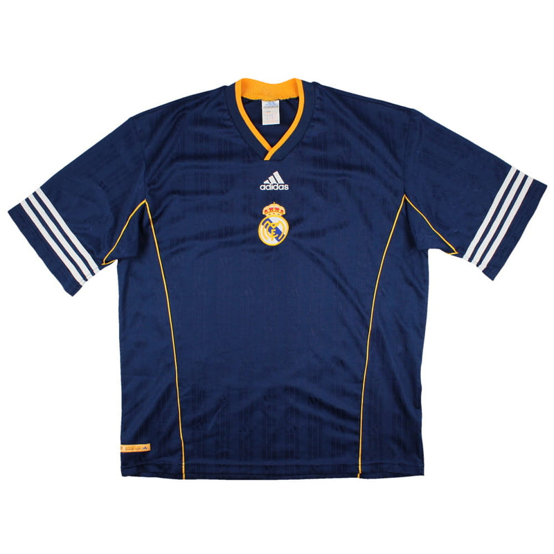 Real Madrid 1998 99 Adidas Training Shirt L Excellent Classic Football Kit