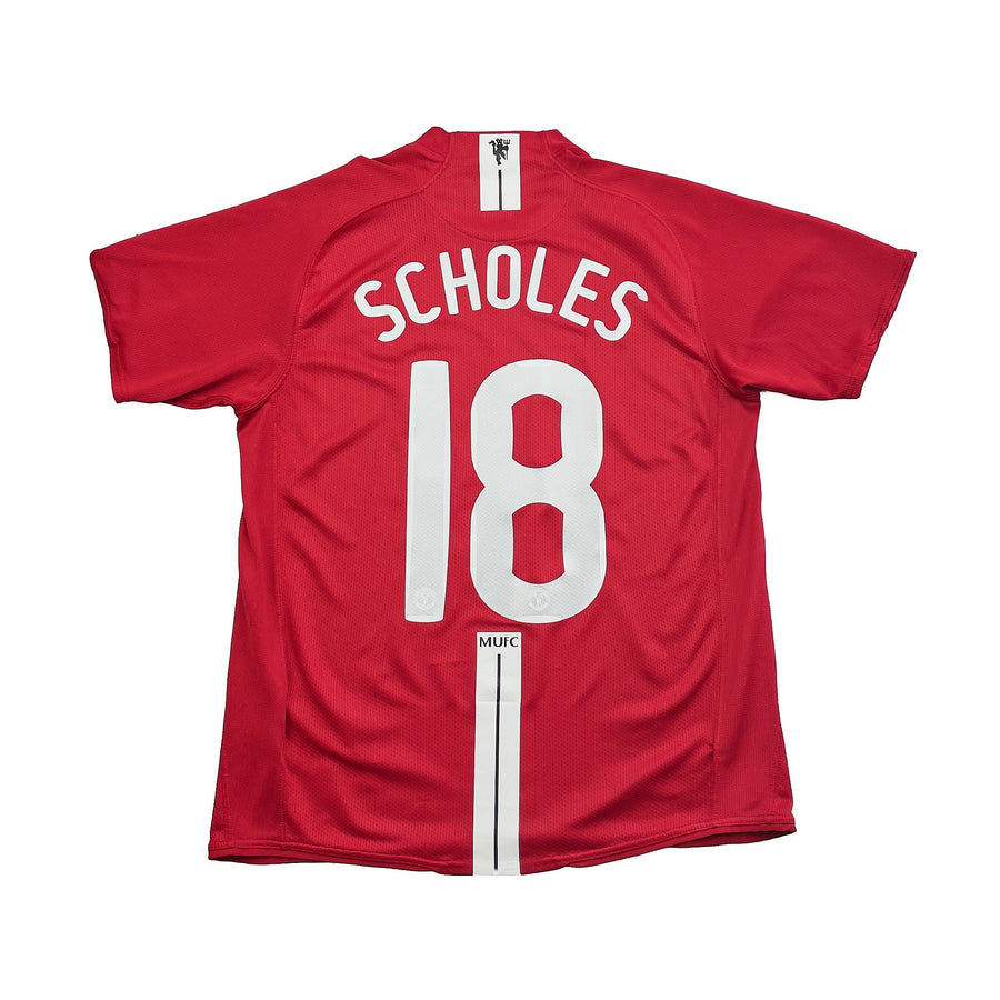 2007/08 Manchester United Scholes #18 Heimtrikot (M) Nike