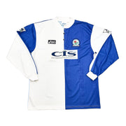 1996/98 Blackburn Rovers Duff #25 Langarm-Heimtrikot (XL) Asics