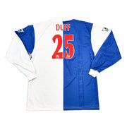 1996/98 Blackburn Rovers Duff #25 Langarm-Heimtrikot (XL) Asics