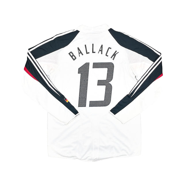 2004/05 GERMANY BALLACK #13 *PLAYER ISSUE* L/S HOME SHIRT (M) ADIDAS