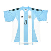 2002/04 Argentinien Zanetti #8 Heimtrikot (L) Adidas