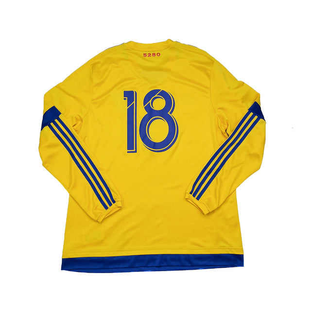 2016/17 COLORADO RAPIDS #18 *PLAYER ISSUE* L/S AWAY SHIRT (XL) ADIDAS