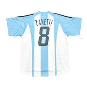 2002/04 Argentinien Zanetti #8 Heimtrikot (L) Adidas