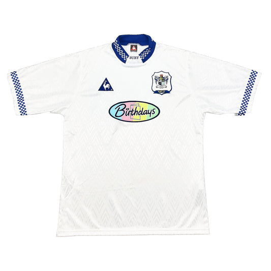 CULT KITS - 1996/97 BURY FC *MINT* HOME SHIRT (L) LE COQ