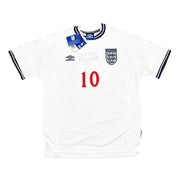 1999/01 England Owen #10 *BNWT* Signed Home Trikot (XL) Umbro