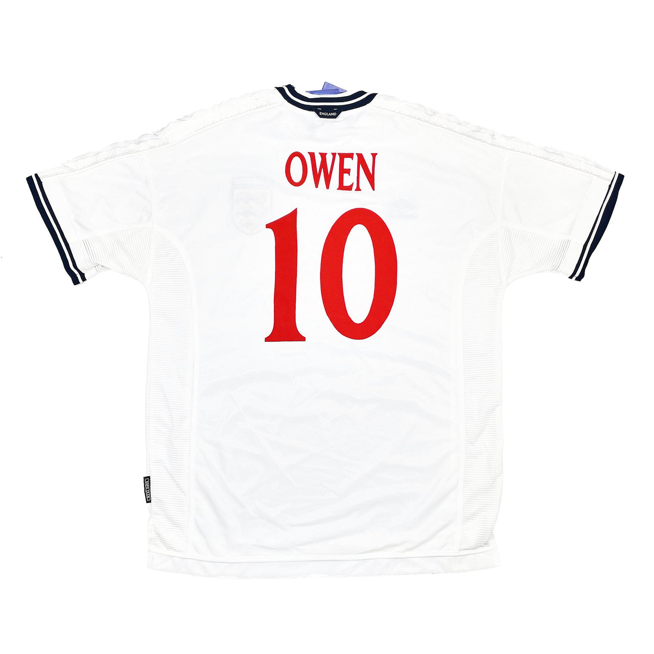 CULT KITS - 1999/01 ENGLAND OWEN #10 *BNWT* SIGNED HOME SHIRT (XL) UMBRO