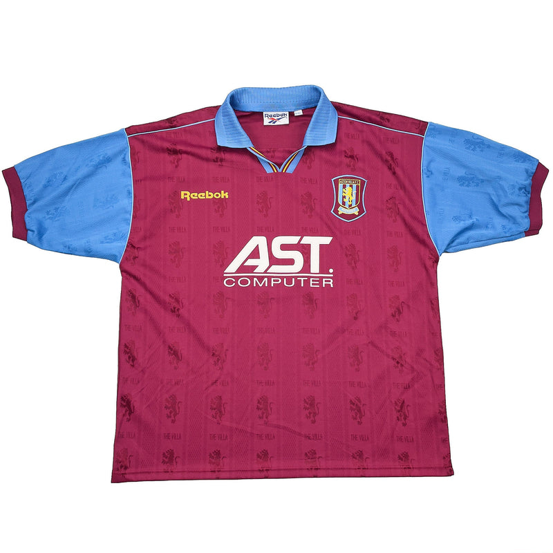 1995/97 ASTON VILLA YORKE #18 *MINT* HOME SHIRT (XL) REEBOK