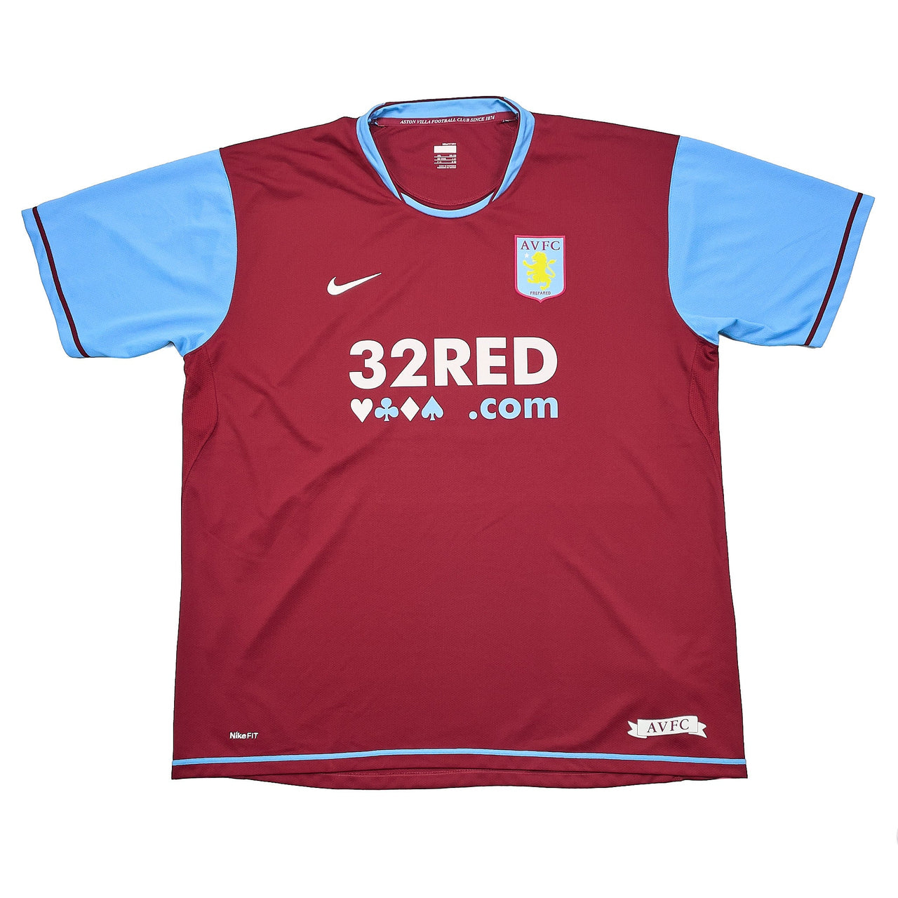 CULT KITS - 2007/08 ASTON VILLA HAREWOOD #9 HOME SHIRT (XXL) NIKE