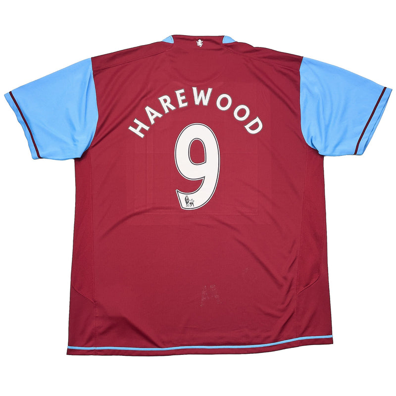 CULT KITS - 2007/08 ASTON VILLA HAREWOOD #9 HOME SHIRT (XXL) NIKE