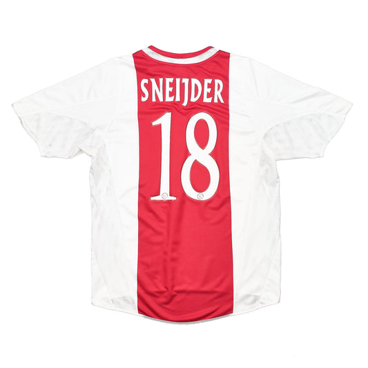 CULT KITS - 2003/04 AJAX SNEIJDER #18 HOME SHIRT (M) ADIDAS