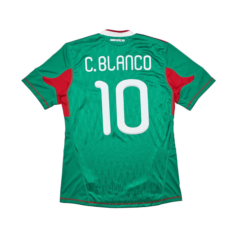 2010 MEXICO C.BLANCO #10 (FRANCE v MEXICO) HOME SHIRT (M) ADIDAS, Cult Kits