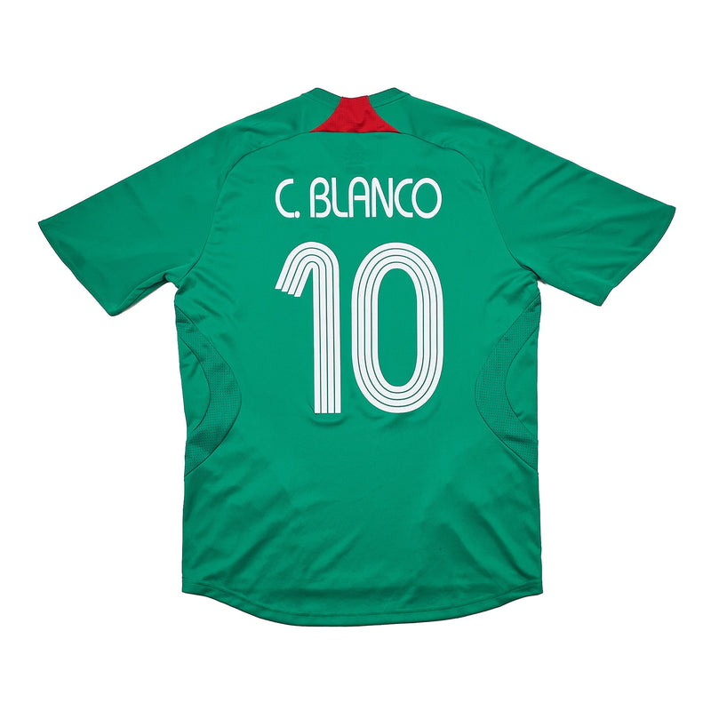 2007/08 MEXICO C.BLANCO #10 HOME SHIRT (M) ADIDAS