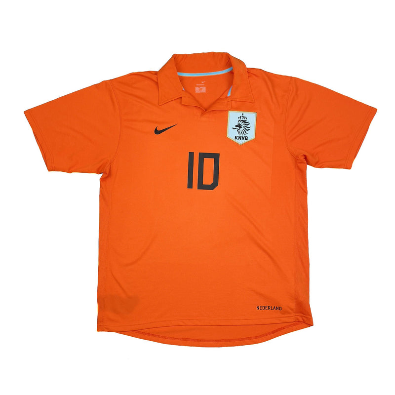 2006/08 NETHERLANDS VAN DER VAART #10 HOME SHIRT (L) NIKE