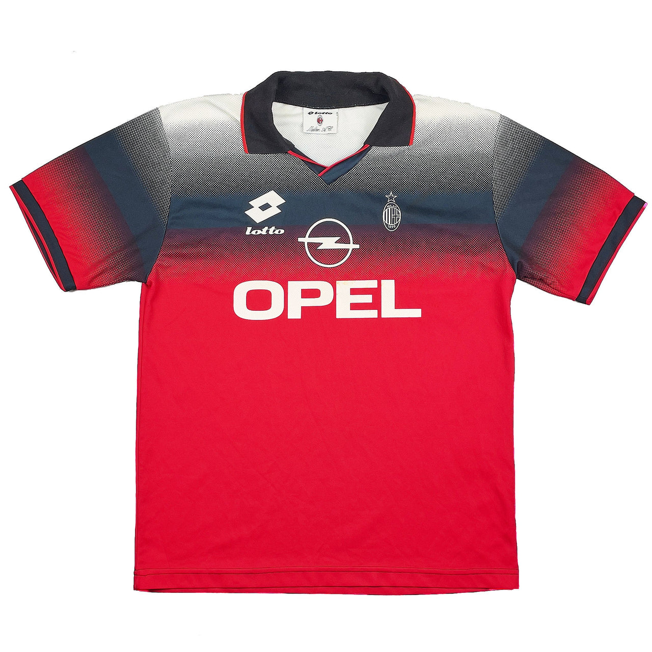 CULT KITS - 1995/96 AC MILAN TRAINING SHIRT (M) LOTTO