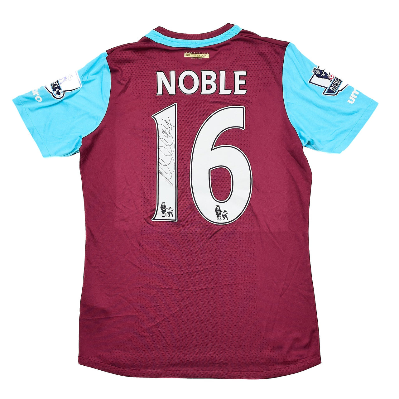CULT KITS | 2015/16 WEST HAM NOBLE #16 *MATCH ISSUE + SIGNED*