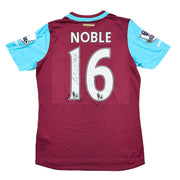 2015/16 West Ham Noble #16 *Match Issue + Signiertes* Heimtrikot (S) Umbro