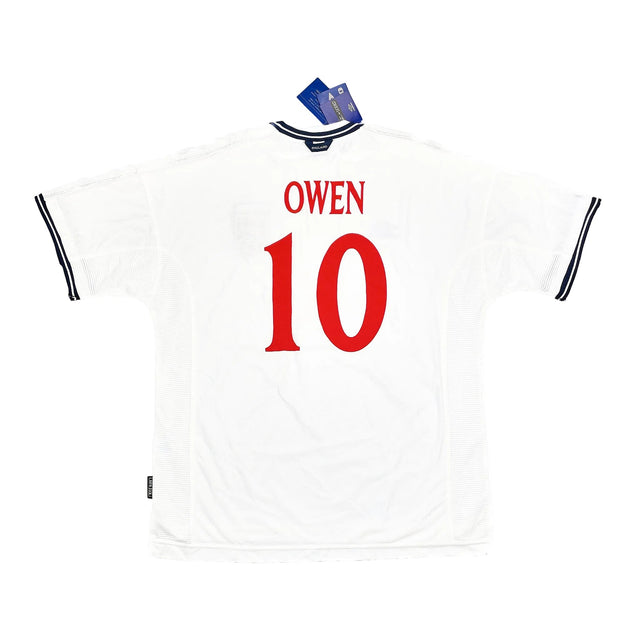CULT KITS - 1999/01 ENGLAND OWEN #10 *BNWT* SIGNED HOME SHIRT (XXL) UMBRO