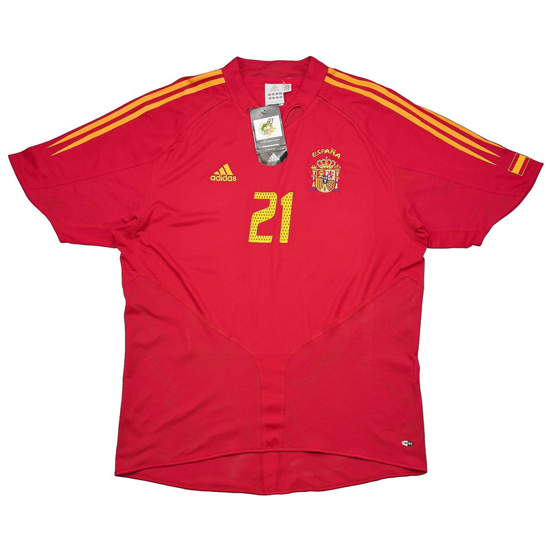 2004/06 SPAIN VALERON #21 *BNWT* HOME SHIRT (XL) ADIDAS