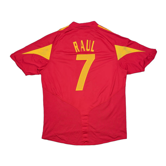 CULT KITS - 2004/06 SPAIN RAUL #7 HOME SHIRT (XL) ADIDAS