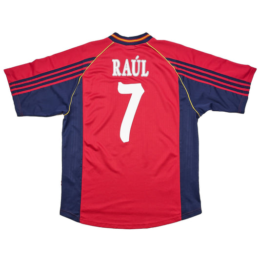 1998/99 SPAIN RAUL #7 HOME SHIRT (L) ADIDAS