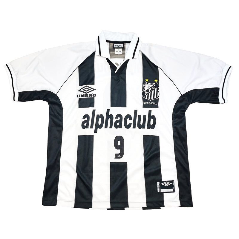 CULT KITS - 2000 SANTOS #9 HOME SHIRT (XL) UMBRO