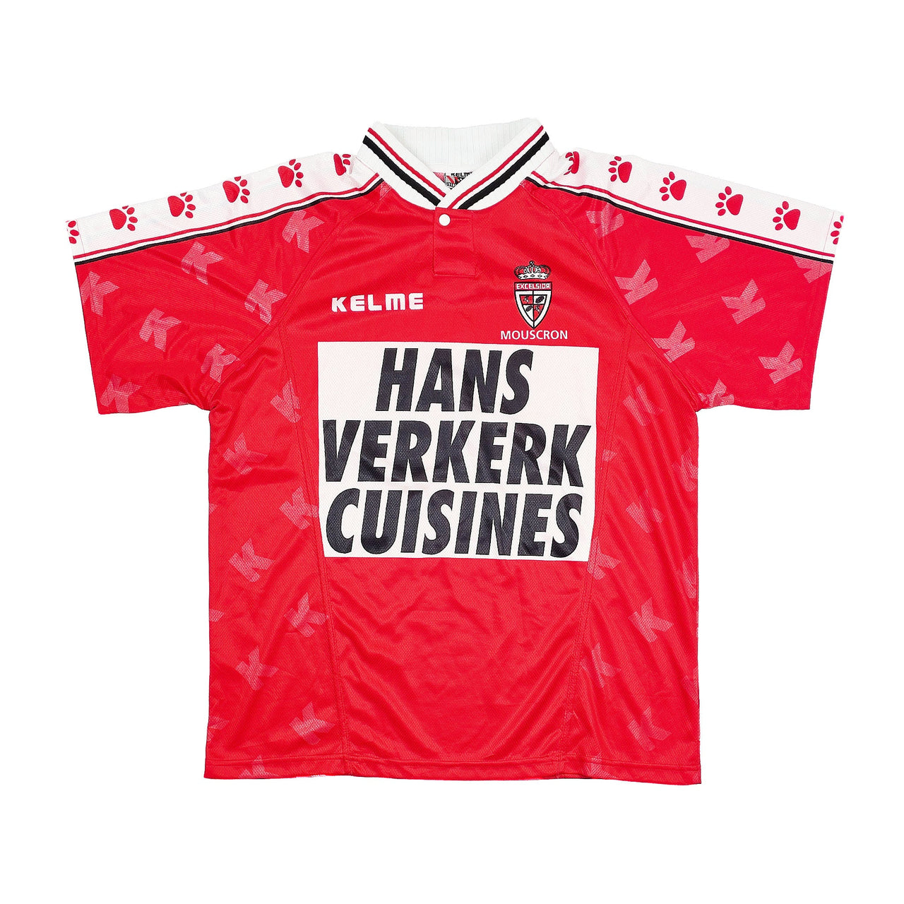 CULT KITS - 1998/99 ROYAL EXCEL MOUSCRON #13 HOME SHIRT (L) KELME