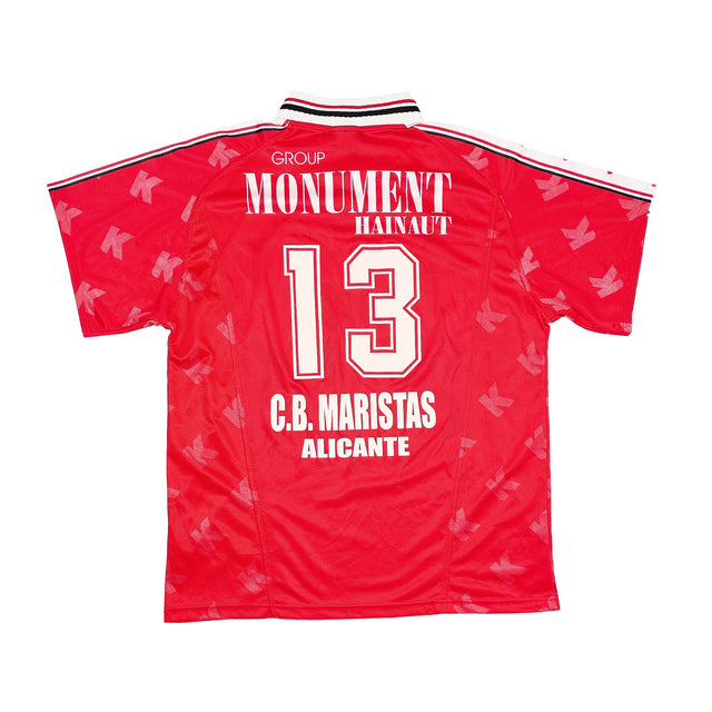 CULT KITS - 1998/99 ROYAL EXCEL MOUSCRON #13 HOME SHIRT (L) KELME