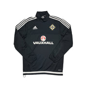 2015/16 Nordirland Trainingspullover mit halbem Reißverschluss (M) Adidas