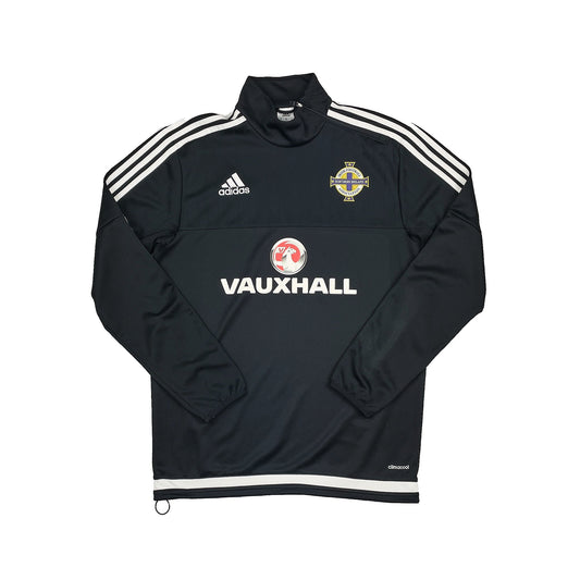 2015/16 NORTHERN IRELAND 1/2 ZIP TRAINING TOP (M) ADIDAS