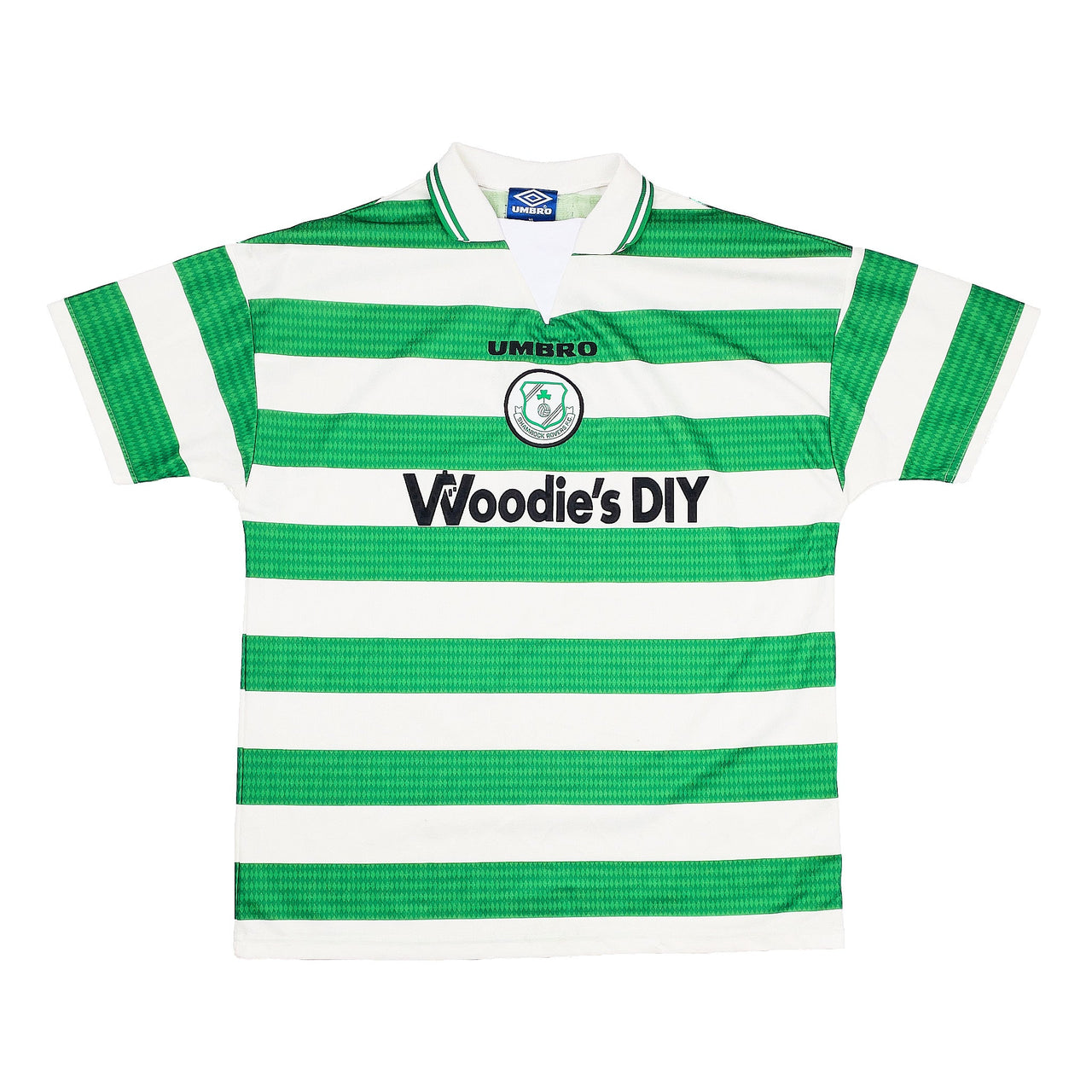 1998/99 SHAMROCK ROVERS HOME SHIRT (XL) UMBRO