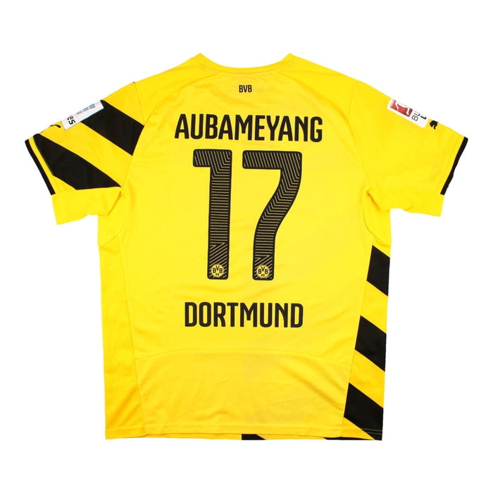 Borussia Dortmund 2014-15 Home Shirt (Aubameyang #17) ((Excellent) L)