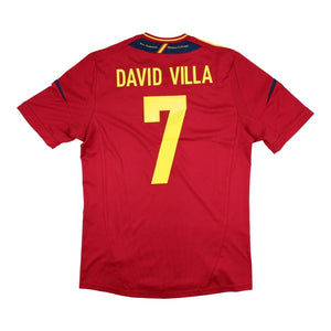 Spain 2012-13 Home Shirt (David Villa #7) (M) ((Excellent) M)_0