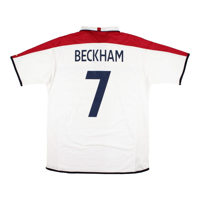 England 2003-05 Home Shirt (Beckham #7) ((Very Good) M)