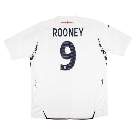 England 2007-09 Home Shirt (Rooney #9) (Excellent)_0