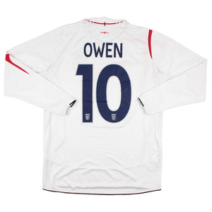 England 2005-07 L/S Home Shirt (Owen #10) (L) (Excellent)_0