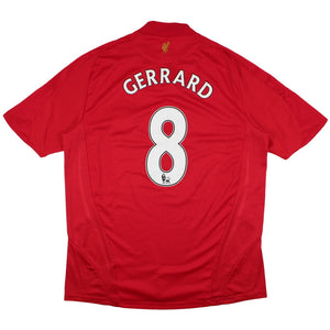 Liverpool 2008-10 Home Shirt (Gerrard #8) (L) (Good)_0