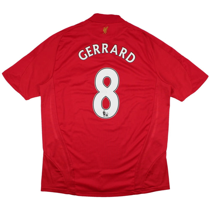 Liverpool 2008-10 Home Shirt (Gerrard #8) (L) (Good)