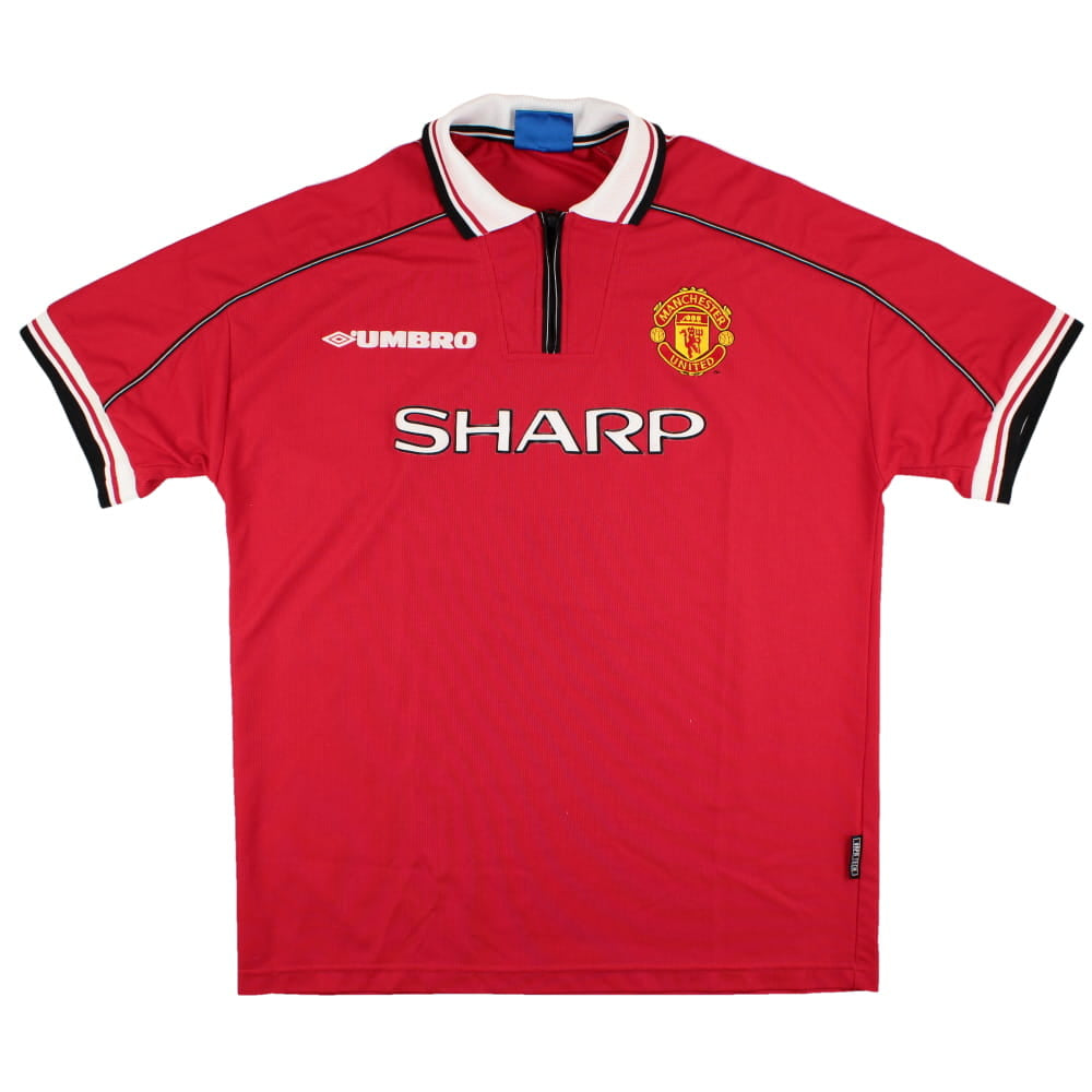 Manchester United 1998-00 Home Shirt (Stam #6) (XL) (Excellent)_1