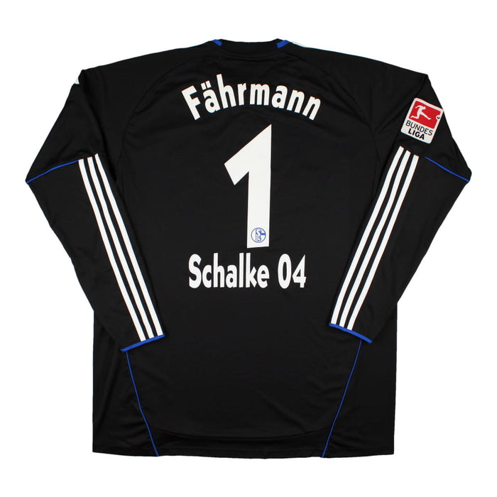 Schalke 2010-11 Long Sleeve Goalkeeper Home Shirt (XL) Fahrmann #1 (Very Good)