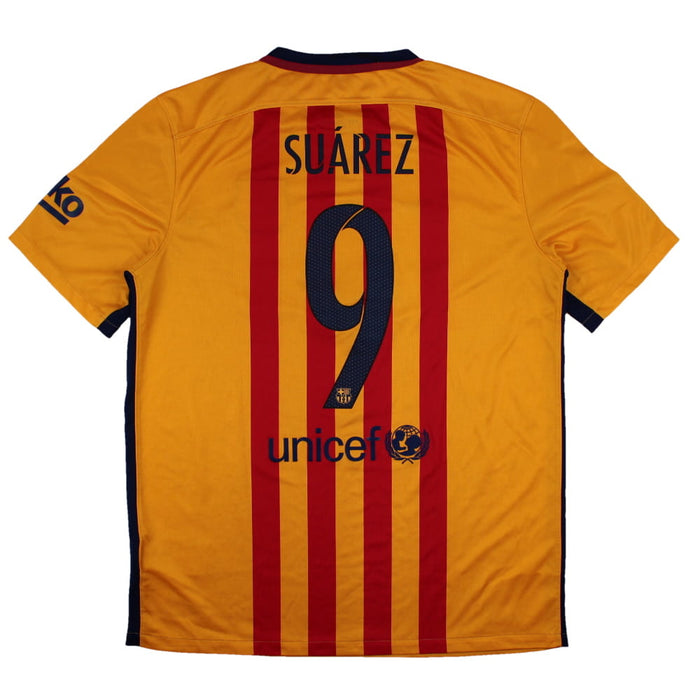 Barcelona 2015-16 Away Shirt (L) Suarez #9 (Excellent)